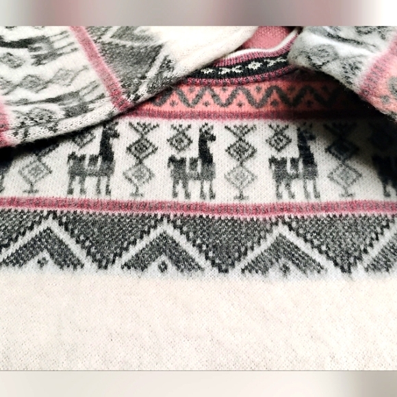 Andino Artisans Alpaca Wool Sweater Women's Sz 10 Crew Neck V-3 - Picture 6 of 11